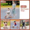 4-in-1 Kids Tricycle Adjustable Toddler Balance Bike w/ Removable Pedals Pink