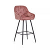 2* Velvet Bar Stools Breakfast Bar stool Pub Chairs Padded Seat Metal Leg CLIPOP