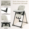 4-in-1 Baby High Chair Toddler Dining Chair w/ Wheels-Grey