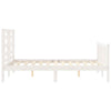 Bed Frame with Headboard White 120x200 Solid Wood H6S9