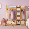 Neo Natural Bamboo Freestanding Open Clothes Rack Rail Storage Shelf Coat Stand
