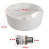 Gloss White Round Counter Top Hand Wash Basin Bathroom Toilet Sink Ceramic Bowls