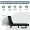 Convertible Single Folding Sofa Bed Sleep Chair 6 Positions Adjustable Backrest