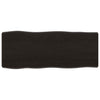 Table Top Dark Brown 100x40x(2-6) cm Treated Solid Wood Live Edge
