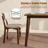 Chic 5-Piece Dining Table Set for 4 Wooden Table & 4 Upholstered Chairs Brown