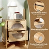 Mid-century Modern Bedside Table with 2 Storage Drawers