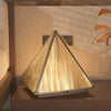 Modern Table Lamp Triangular Base With Frosted Glass Shade Nightstand Side Lamp