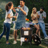 New 3-in-1 Charcoal BBQ Smoker Round Charcoal Barbecue Grill for Outdoor Camping