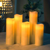 3 OR 5PCS LED Flameless Candles Remote Flickering Pillar Timer Battery Operated