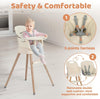 Convertible 6in1 Baby Toddler Infant Highchair Feeding Recliner Seat Table Chair