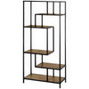 5-Tier Bookshelf Free Standing Wooden Tall Bookcase Collectables Display Storage