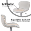 Ralex-chair Bar Stools Set of 2, PU Leather Counter Height Barstools with Back