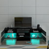 Modern Large LED TV Unit Stand TV Cabinet High Gloss Doors & Matt Body Black