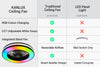 Kanlux PLAVE LED Ceiling Fan Light – RGB & CCT, Remote, 48W, Reversible Airflow