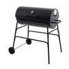 Black Portable Barrel Charcoal Barbecue Smoker Grill Outdoor Cooking Party BBQ