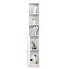 162cm Tall Storage Cabinet Bathroom Corner Slim Cabinet with 3-Tier Shelf&Door