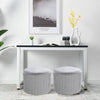 Round Ottoman Footstool Padded Cushion Rest Seat Footstool Pouffe Stool Footrest