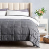 Grey Cotton/Fleece Weighted Blanket Throw Bedding Sensory Premium Adults Kids UK
