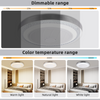 LED Ceiling Fan Light Dimmable Living Room Chandelier Lamp With Remote Control