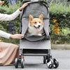 Large Pet Stroller Pushchair Folding Dog Cat Walk Travel Carrier with Rain Cover