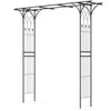 205cm Metal Garden Arbor Climbing Plant Outdoor Heavy-Duty Arch Trellis