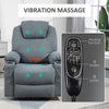 Riser and Recliner Chair with Vibration Massage, Heat, Quick Assembly, Grey