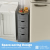 Bathroom Storage Cabinet with 4 Drawers Freestanding Organizer Grey
