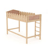Single Kids Elevated Bed Frame Solid Wood Children Sleeping House High Bedstead