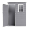 Large 8/6x4ft Outdoor Cabin Shed Plastic Garden Tools Storage House with Window