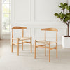 Lugar 2x Solid Beech Wooden Rope Dining Chairs