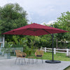 3*3m Large Roma Parasol Banana Cantilever Hanging Umbrella Outdoor Garden Patio