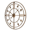 60cm Extra Large Luxury Arrow Wall Clock Giant Big Open Face Round Silent Clock