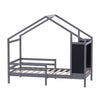 Kid House Bed Frame Single Bed Solid Wood House Shape Toddler Child Floor Frame