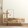 Industrial Storage Bench Ottoman Hallway Dining Room Bench Stool Rustic Wood