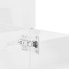 4 Piece Bathroom Furniture Set High Gloss White Engineered Wood S4J8