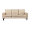Panana Padded 3 Seater Sofa Bed Fabric 3 Seater Suite Wood Legs Couch