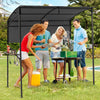 Soft Top Barbecue Picnic Tent Shelter 239 x 108 cm-Grey