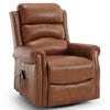 Recliner Armchair Electric Lift & Tilt Assist Chair Faux Leather Grey Mocha