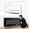 LED Fireplace Media Wall Fire Wall Mounted / Standing Electric Heater 40-100in