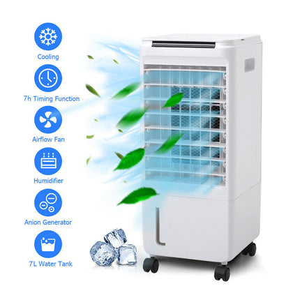 7L Portable Air Cooler Fan with Remote Control Ice Cold Cooling Conditioner Unit
