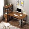 Computer Desk Home Office Corner Desk Storage Shelf W/ Bookshelf & Drawer UK