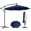 3M Garden Cantilever Parasol w/ LED Lights Outdoor Banana Hanging Tilt Crank