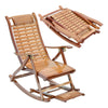 BambooWood Deck Rocking Chair Patio Garden Outdoor Sun Lounger Reclining Day Bed