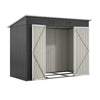 Garden Shed Pent Roof 4X8FT Metal Free Foundation Base Storage House Anthracite