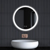 Round LED Mirror Bathroom With 3 Colour Lights Illuminated Touch Sensor Demister