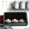 Extra Large Bread Box Roll Top Bin Storage Loaf Kitchen Counter Organiser Metal