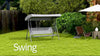 3 Seater Garden Swing Chair Patio Hammock Outdoor Bench Seat Canopy Steel Frame