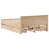 Bed Frame without with Headboard 140x200 Solid Wood Pine O2Z8