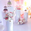 5PCS Metal Plinth Cylinder Dessert Pedestal Wedding Cake Flower Display Stand