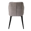 2x Grey Faux Leather PU Dining Chairs Kitchen Dining Room Chairs Metal Legs